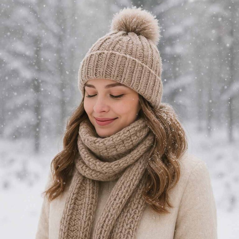 ست کلاه و شال‌گردن زنانه؛ بهترین همراه برای روزهای برفی