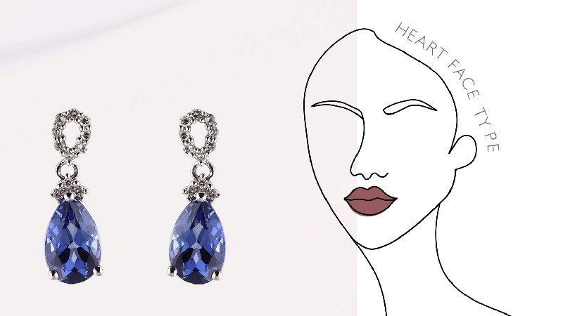 گوشواره مناسب صورت مستطیلی